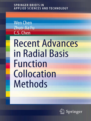 cover image of Recent Advances in Radial Basis Function Collocation Methods